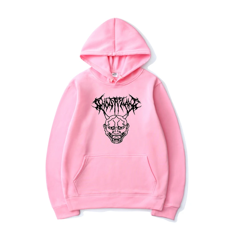 

Ghostmane Fashion Solid Color Printed Hoodies Men/Women Casual Hooded Sweatshirt Pullover Ghost Man Harajuku Hip Hop Hoodie Tops