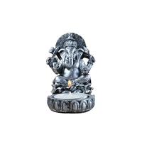 8 5cm resin thai elephant god candlestick figurines antique statue temple buddhist crafts candle holder decoracion hogar