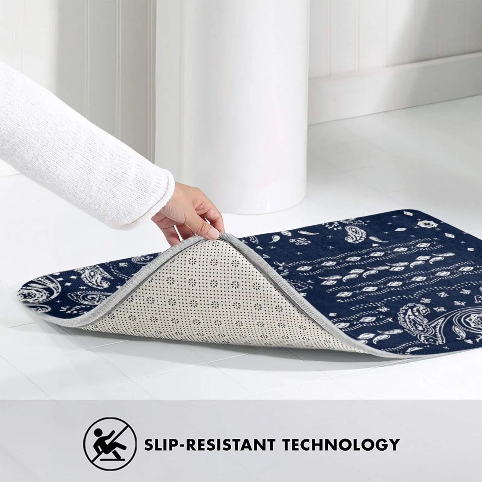 

Paisley Bandana Carpet Mat Rug Cushion Soft Non - Slip Bandana Paisleyfacemask