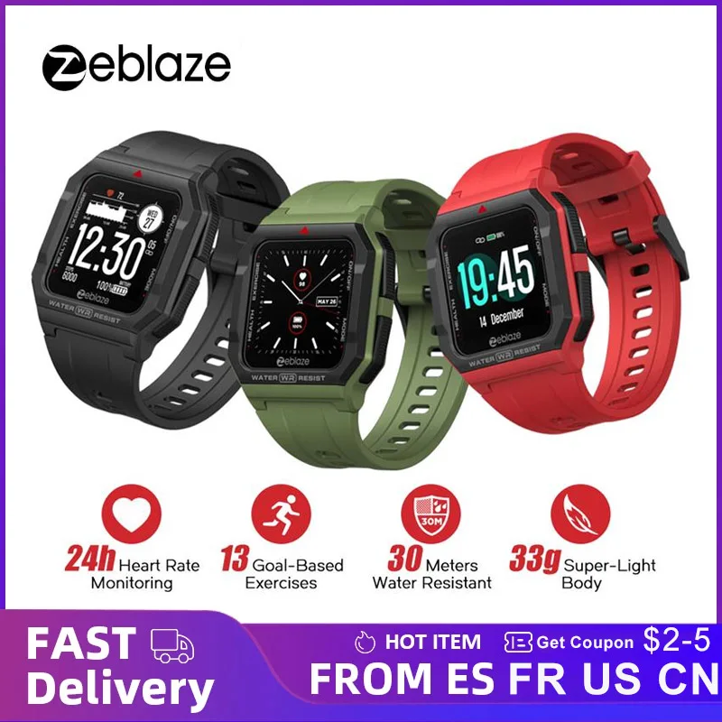 Новейшая модель Zeblaze Ares Смарт часы Bluetooth 3 АТМ сердечного ритма отслеживания через
