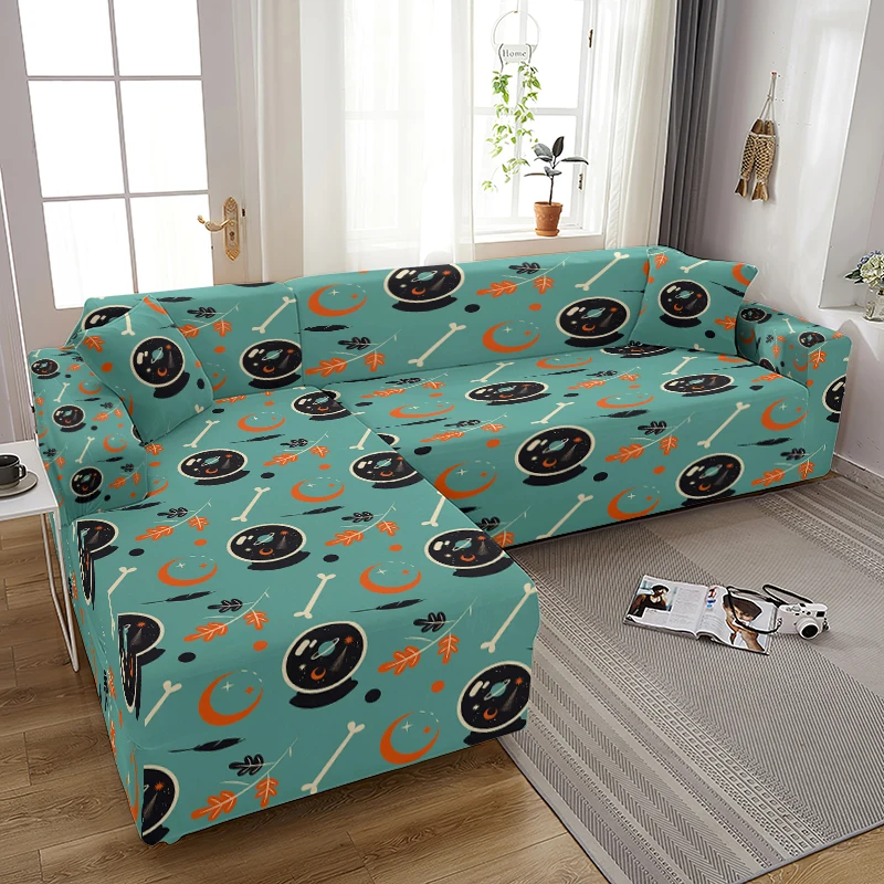 

New Elasticity Sofa Cover Extensible Couch Cover Sofa Covers Sectional Solid Peacock 1/2/3/4 Seats L Shape Need Buy 2pcs Home