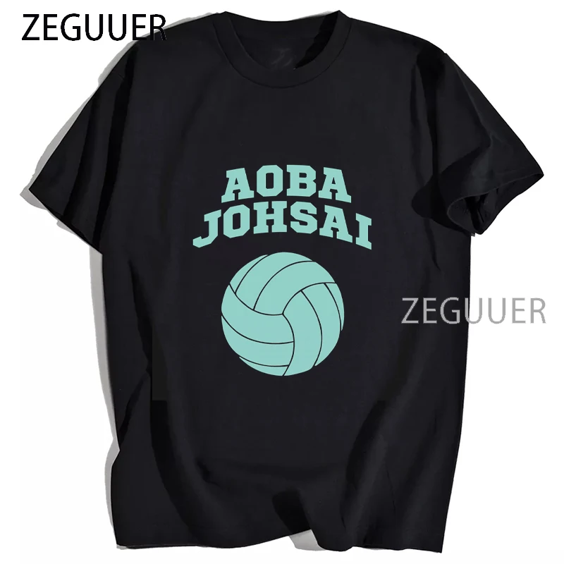 Аниме футболка haikyuu манга графическое Летняя уличная одежда 100% Мужская