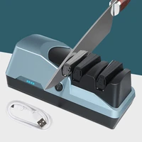 usb rechargable knife sharpener electric professional sharpener stone automatic grinding for knives sharpening kitchen tools new