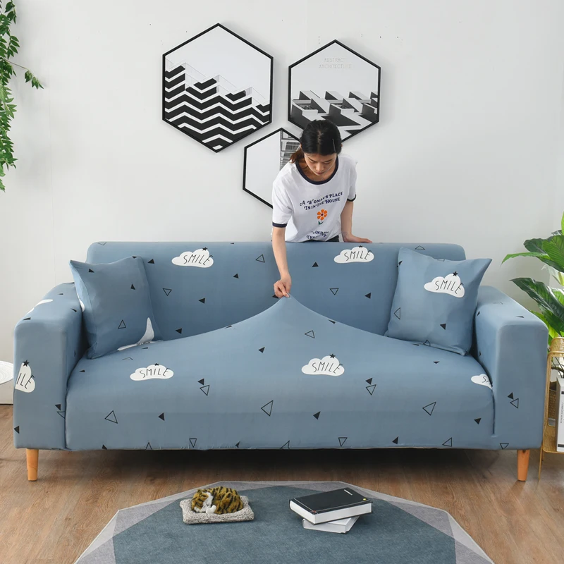 Эластичный чехол для дивана гостиной спандекс кресла с волшебным принтом цветов