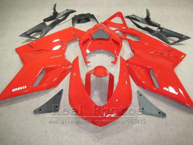 Лидер продаж комплект обтекателей для поездок на мотоцикле Ducati 848 1098 1198 07 08 09 10 11 красно-черные обтекатели комплект 848s 1098s 2007-2011 YY36