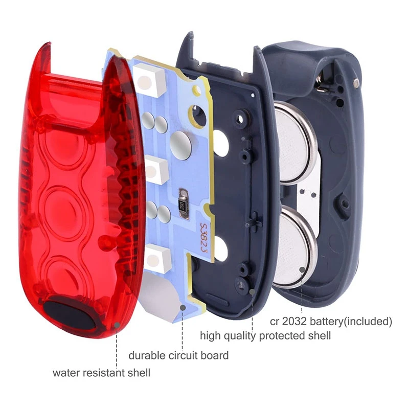 4 шт. защитный светильник водонепроницаемый красный мигающий велосипедный