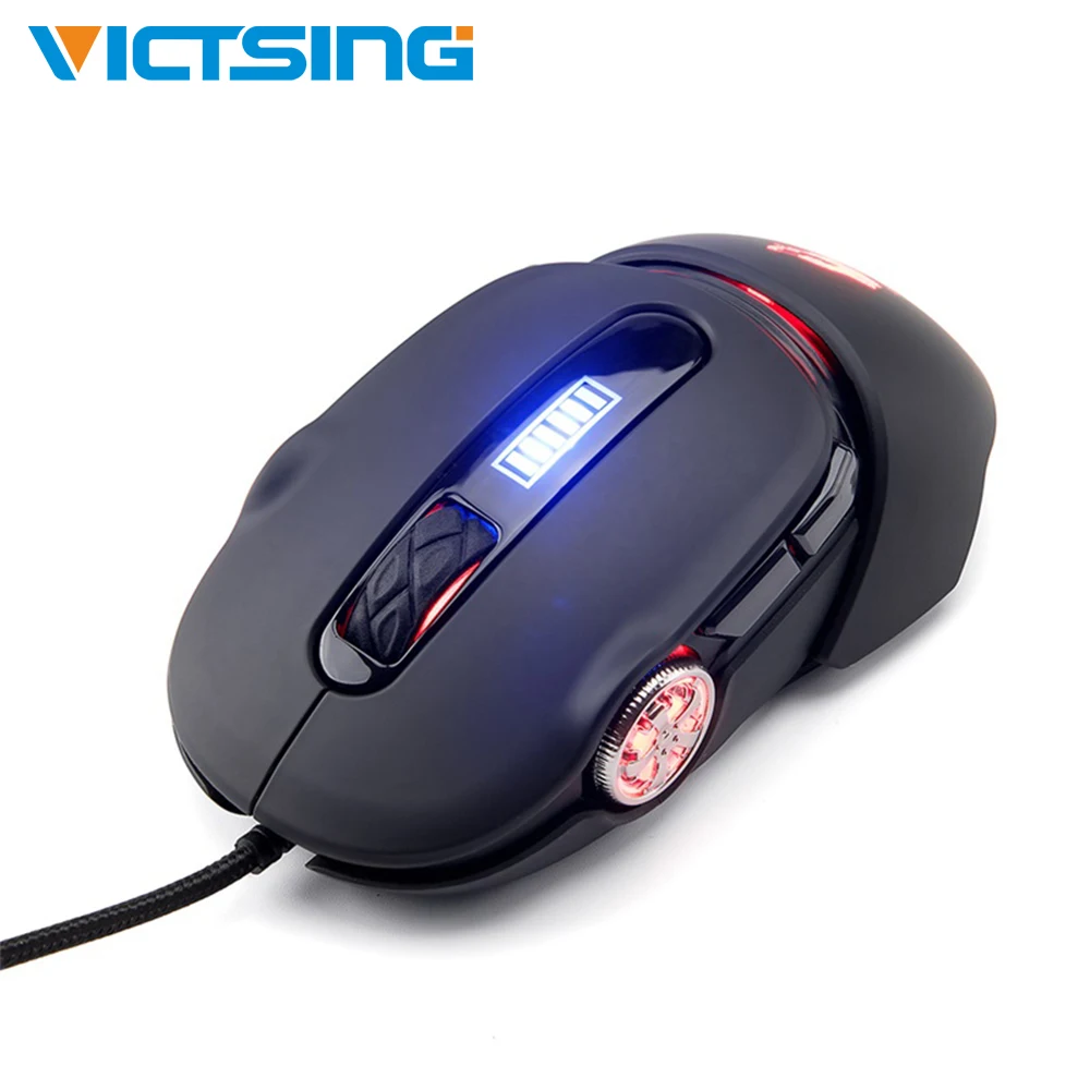 V11 RGB Проводная игровая мышь с 6 кнопками Механическая Макросъемка оптика 2400DPI