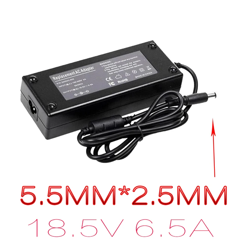 18 5 V 6.5A блок питания для ноутбука hp NC6400 6910P 6930P Адаптер NC4200 NC4400 NC8440 зарядное