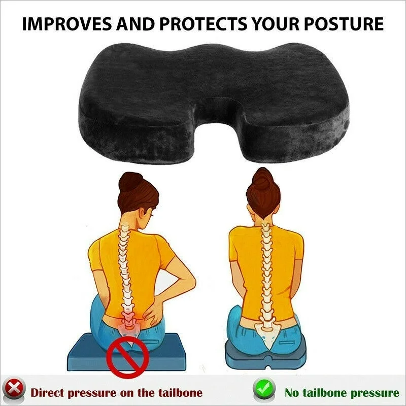 

Memory Foam Seat Breathable Cushion Orthopedic Vertebrae Seat Pad Massage Chair Cushion Pad Car Wheelchair Support Seat Cushion