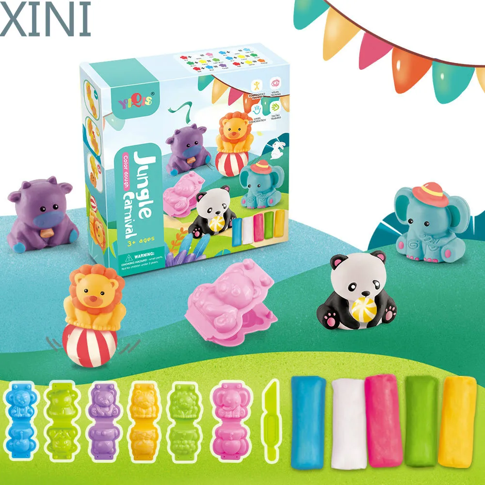 Набор пластилина XINI playтесто Динозавр мир игры Тесто форма животных океан