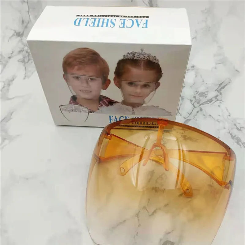 Fashion Clear Full Face Shield Colorful/Transparent Visor Sunglasses PC Anti-Oil Anti-Fog Frame Goggle Children | Дом и сад