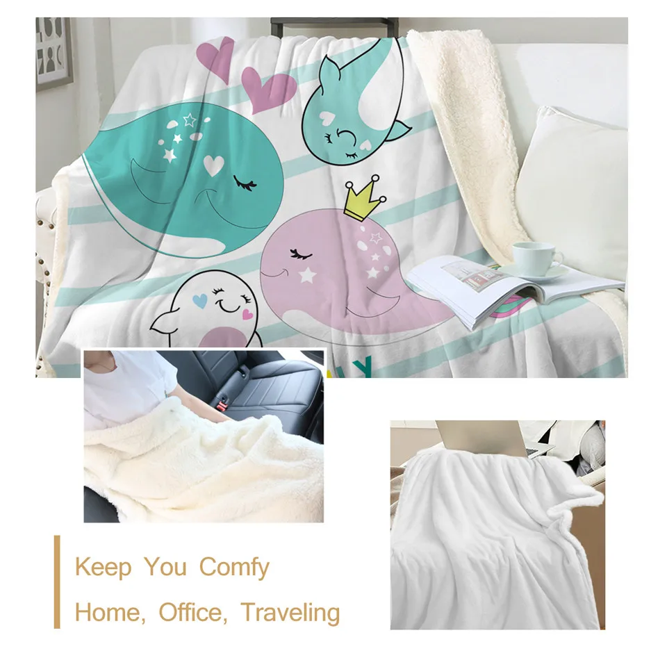 Постельное белье на выход КИТ семья шерпа пледы одеяло мультфильм животных