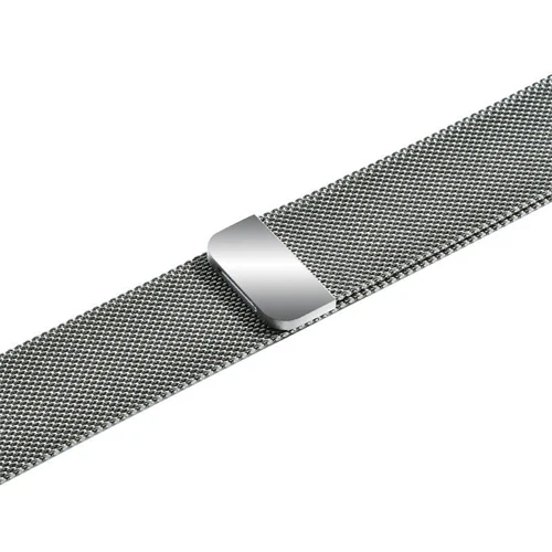 silver Ремешок для часов, Миланская петля, ремешок для apple watch 5/4/3 apple watch band 44 мм 40 мм, 42 мм, 38 мм, версия наручных часов iwatch из нержавеющей стали тканый магнитный ремешок для часов - Цвет ремешка: silver