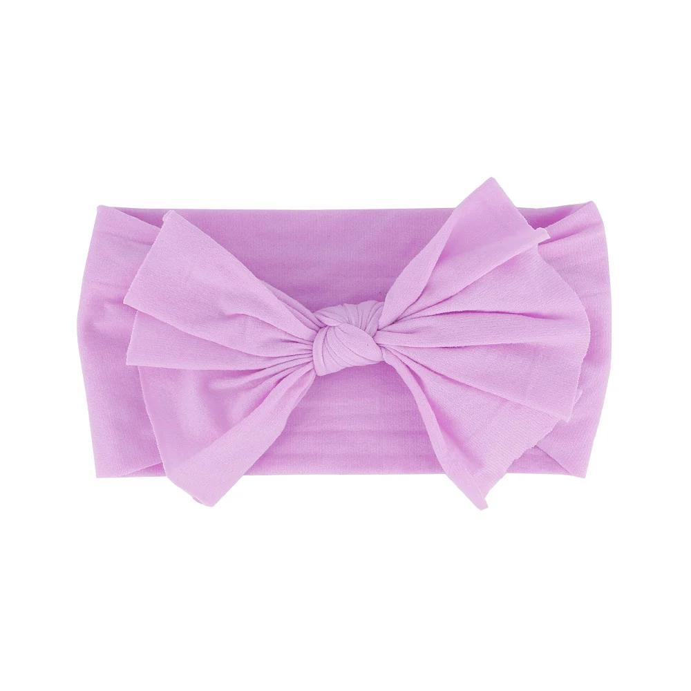 Light Purple От 0 до 3 лет, Милая-фиолетоваяюбка из нейлона для девочки с бантом и повязка на голову для малышей детей мягкой эластичной тюрбаны для девочек повязка на голову, аксессуары для волос - Цвет: Light Purple