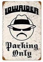 lowrider garage parking only 12 x 8 inches novelty sign metal aluminum sign wall sign plaque poster for home bathroom and c
