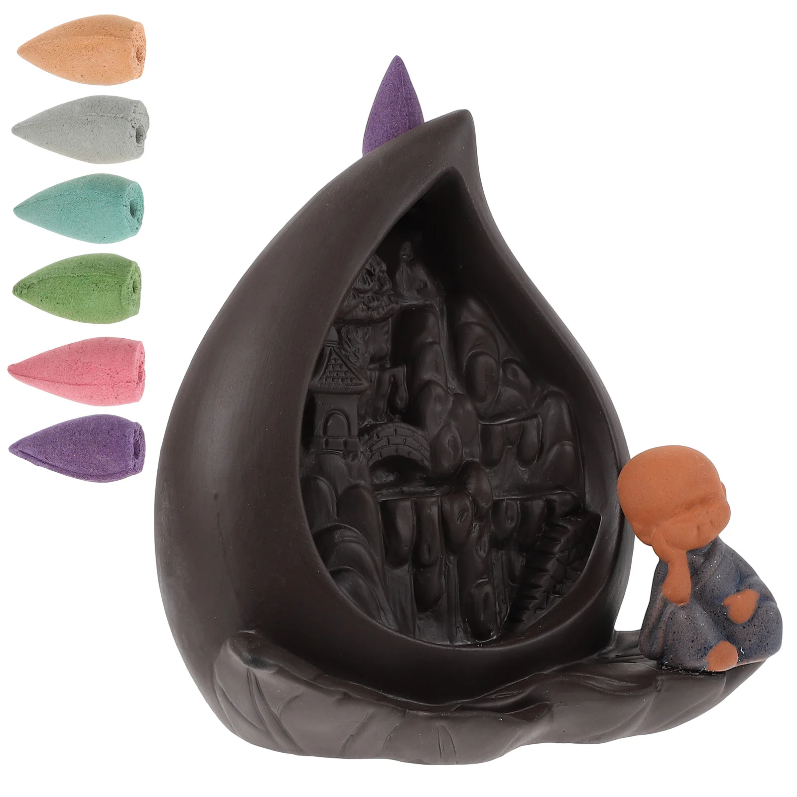 

1 Set Delicate Ceramic Incense Burner Creative Censers Home Decorations