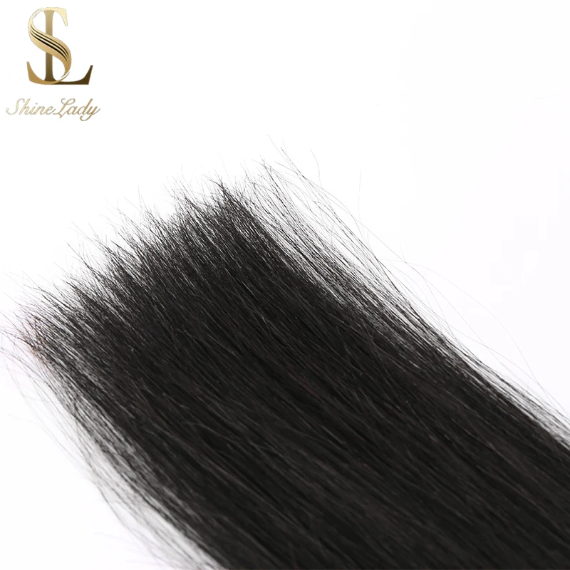 

Shinelady 26 28 30 Inch Straight Human Hair Bundles With Closure Brazilian Remy Hair 4x4 Middle Part Lace Closures With Bundle