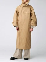 dimi new classic waterproof cotton windbreaker womens loose profile long coat women trench
