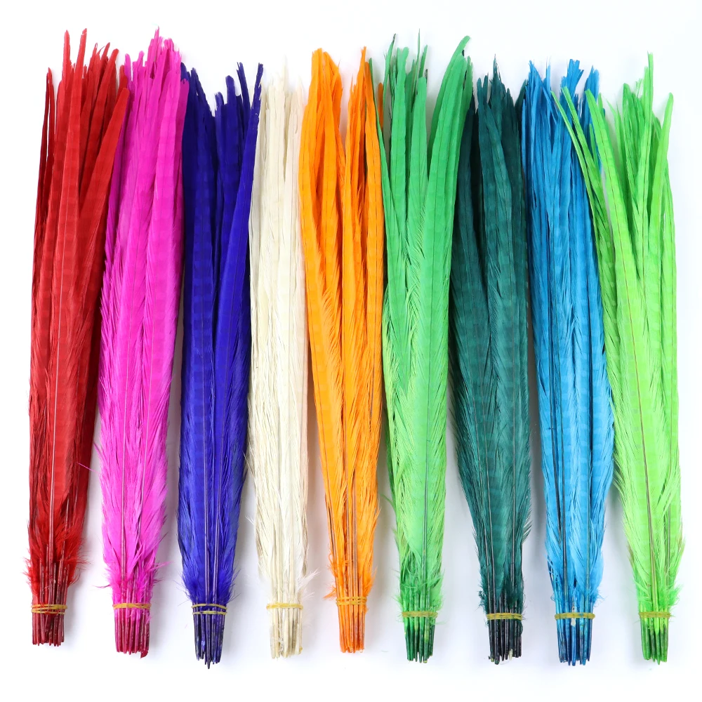 

10PCS Ringneck Pheasant Tail Feathers 50-55CM Long DIY Cosplay Carnival Party Decoration Accessory Crafts Plume