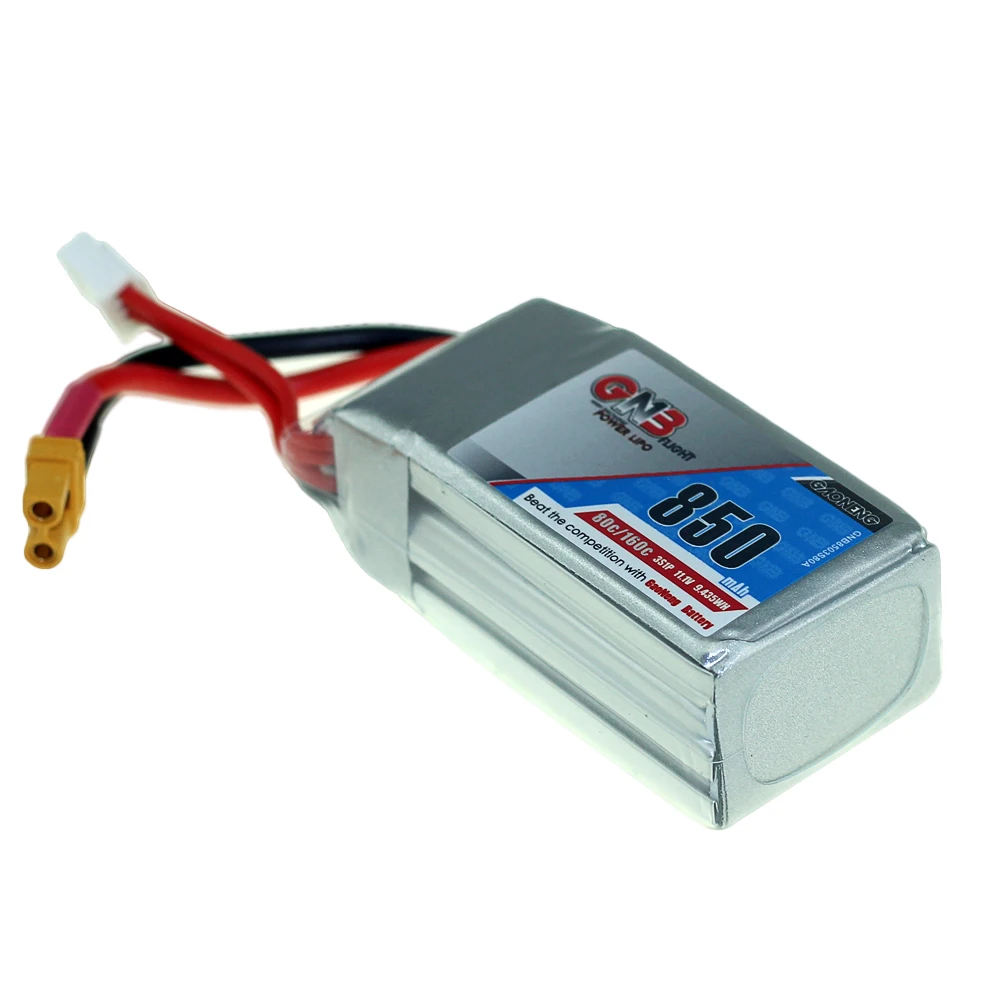 Перезаряжаемая литий полимерная батарея Gaoneng GNB 11 1 V 3S 550mAh 850mah 80/160C XT30 Plug Connector для