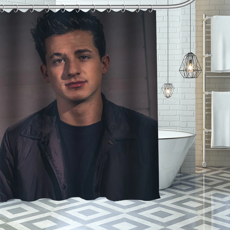 

Custom High Quality Charlie Puth Shower Curtain Waterproof Bathroom Polyester Fabric Bathroom Curtain With Hooks