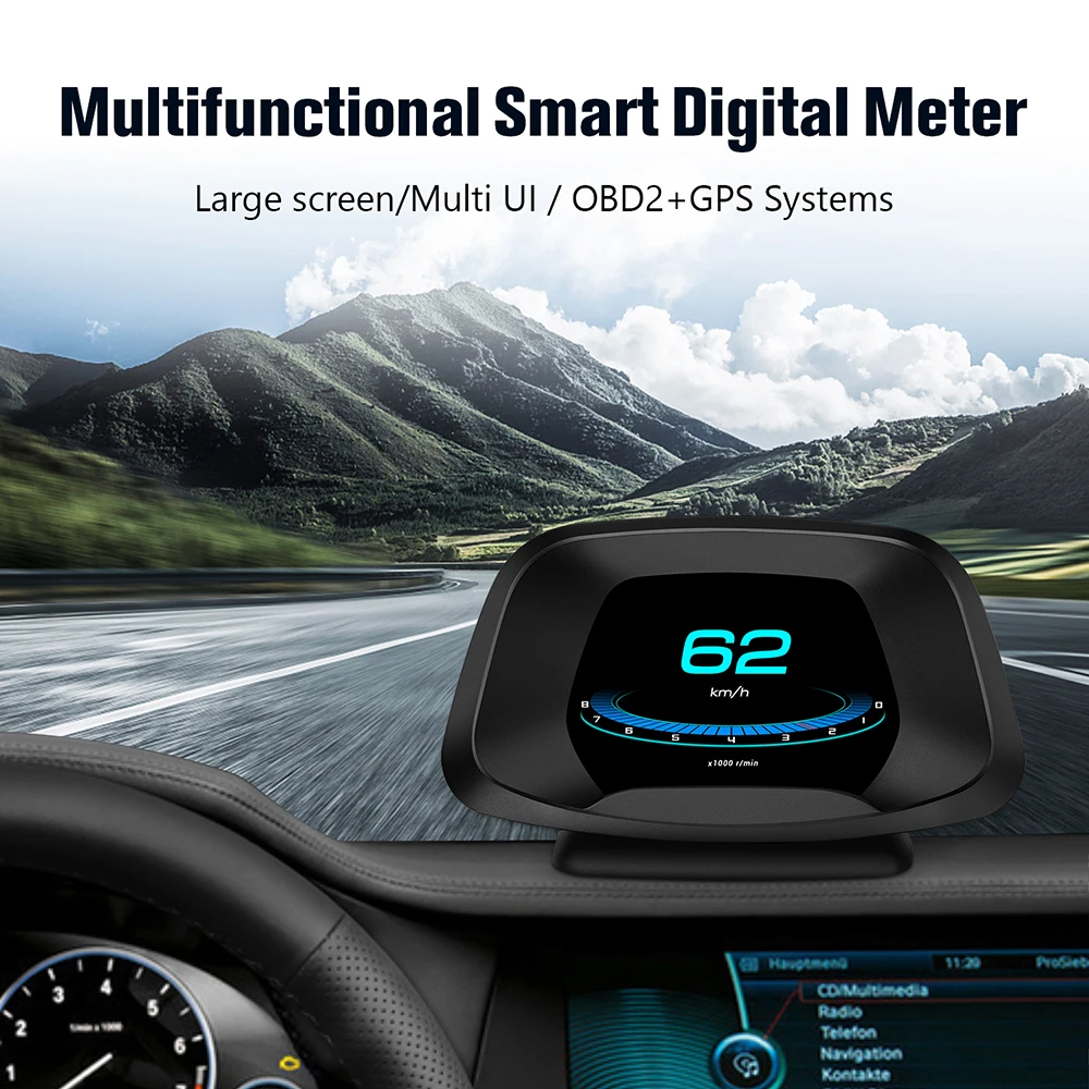 Автомобильный цифровой спидометр GPS навигация температура воды и масла