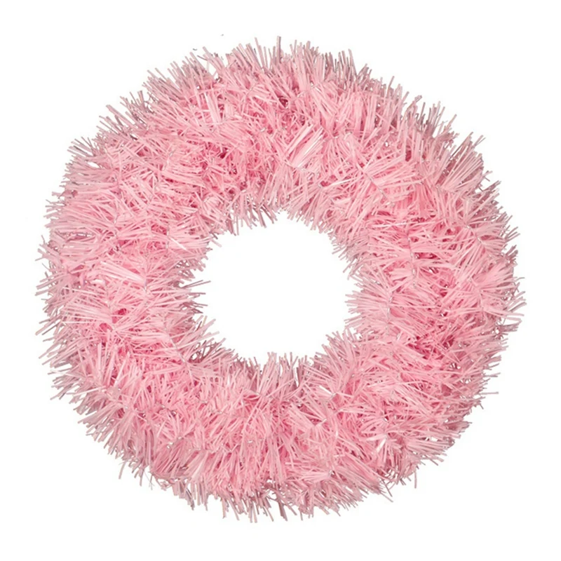 

Новый розовый искусственный сосновый венок, гирлянда для входной двери, окна, свадьбы, камина, вечеринки, дома, Рождественское украшение