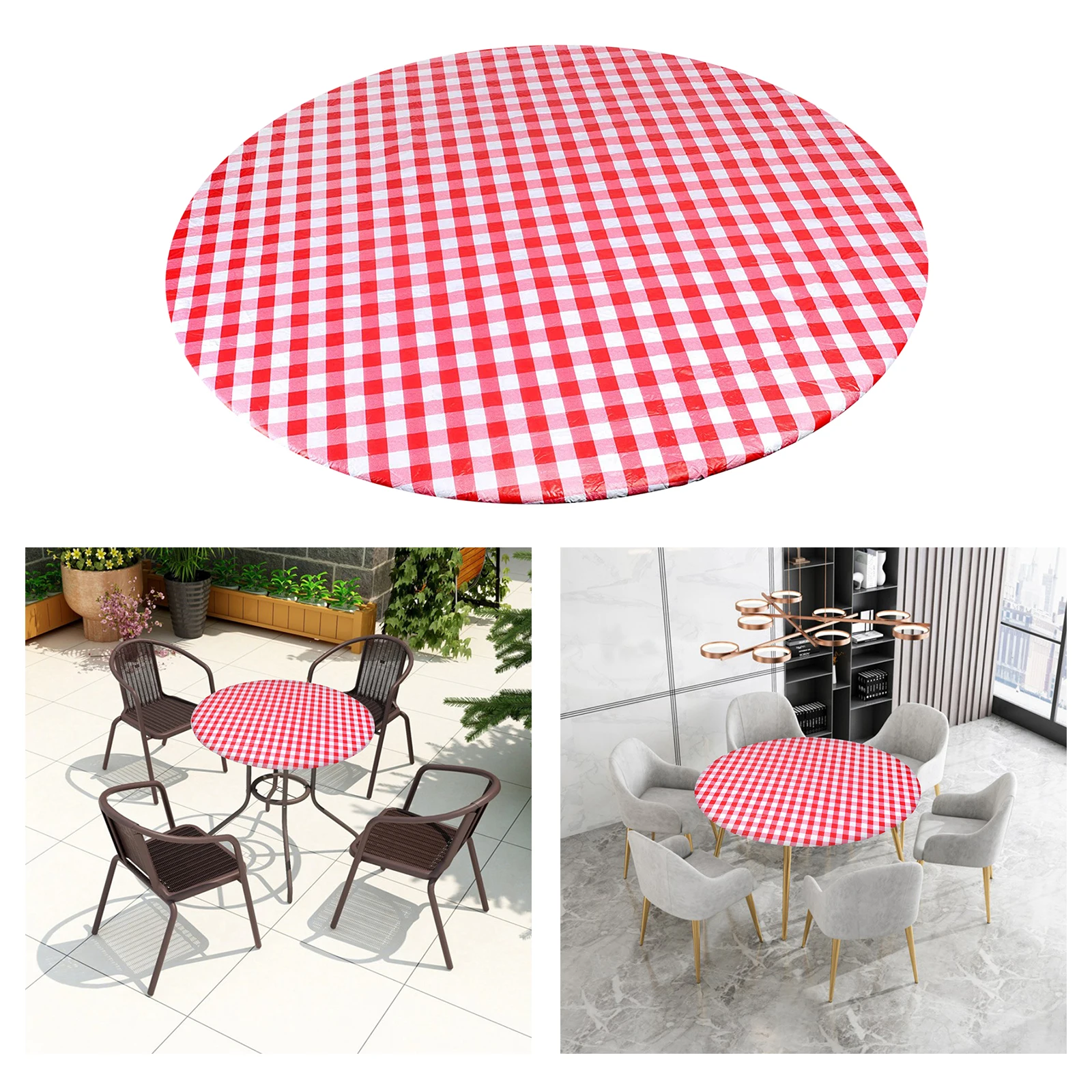 - Plaid Pattern - Round -