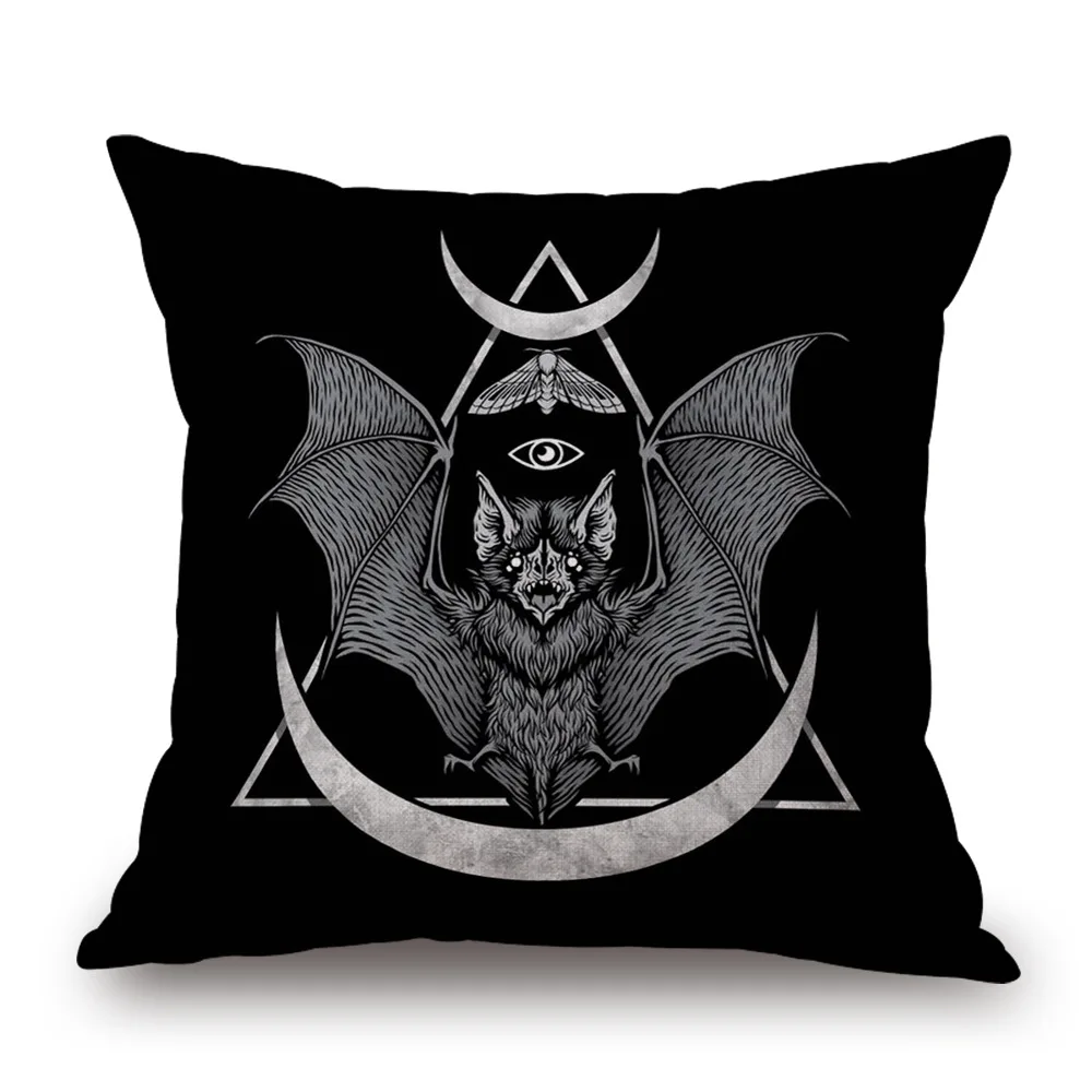 Чехол для подушки с принтом черепа и цветов модный креативный чехол дивана