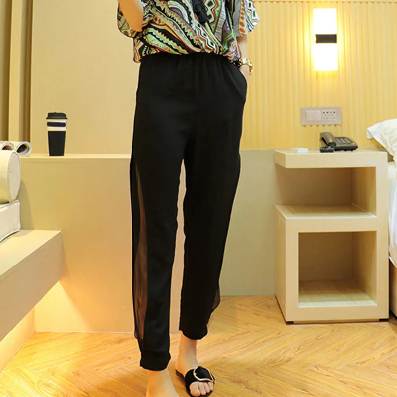 

Women Casual Knickerbockers Mesh Loose Sports Mid-rised KnickersTrousers Pantalets -OPK