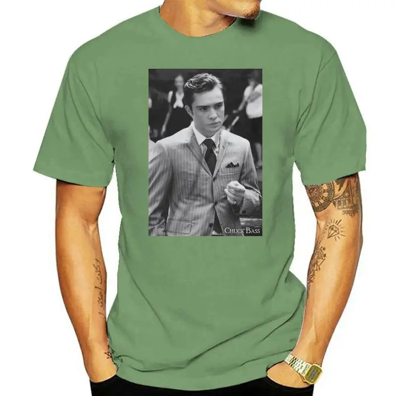 

Хлопковая белая футболка унисекс с изображением Зака баса Сплетницы Эда Westwick WSN50