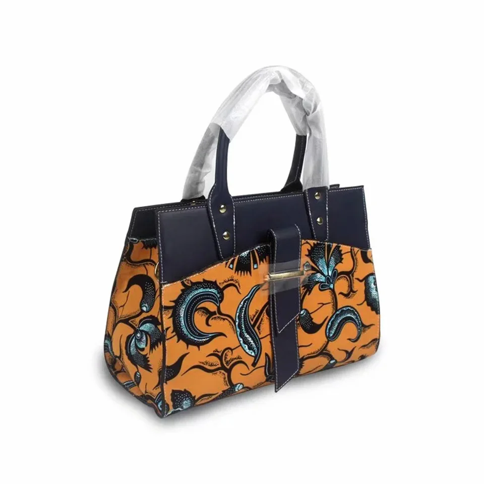 

3pcs Set Ankara Handbag+ Clutch Bag+6 Yard African Wax Print ankara kitenge dress fabrics YB-32