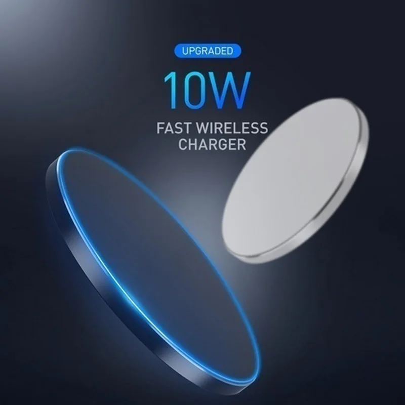 QI Беспроводное зарядное устройство 10 Вт для iPhone X XR XS Max 8 Plus samsung S10 S9 S8 Plus Note 10 Pro 9 8 Qi Беспроводное быстрое зарядное устройство