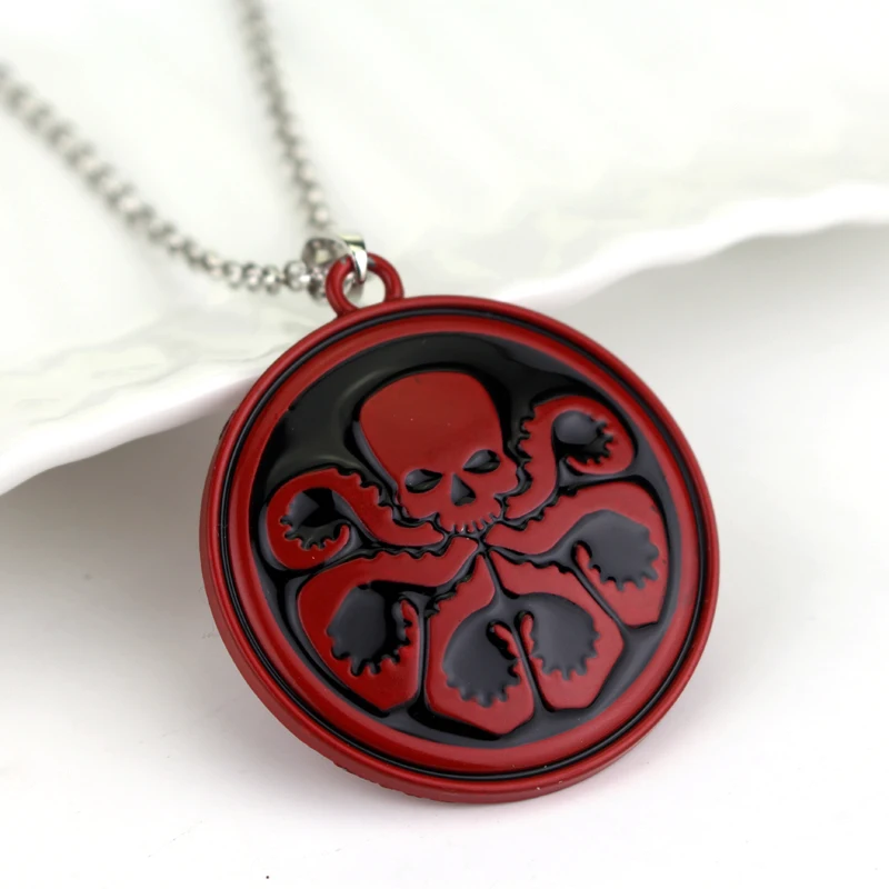 1 шт. Marvel Comics s.h.i.e.l. D. Hydra Логотип Щит металлический брелок супергерой Мстители Капитан Америка Осьминог Брелок - Цвет: red
