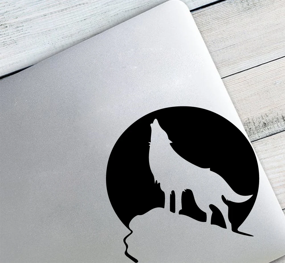 Бесплатная доставка Виниловая наклейка волк наклейки для ноутбука виниловые ПВХ
