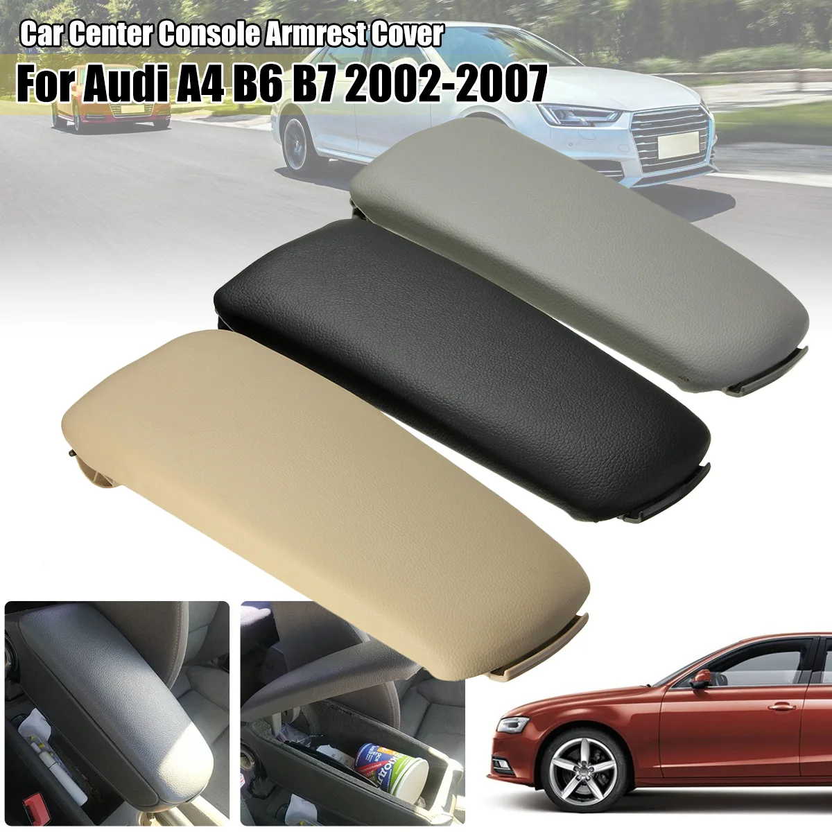 Автомобильный подлокотник с центральной консолью кожаный чехол для Audi A4 A4L B6 B7 4