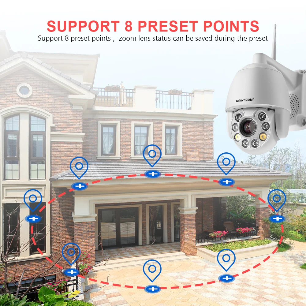 Wifi Беспроводная PTZ ip-камера 5MP Super HD 5x оптический зум двухстороннее аудио наружное