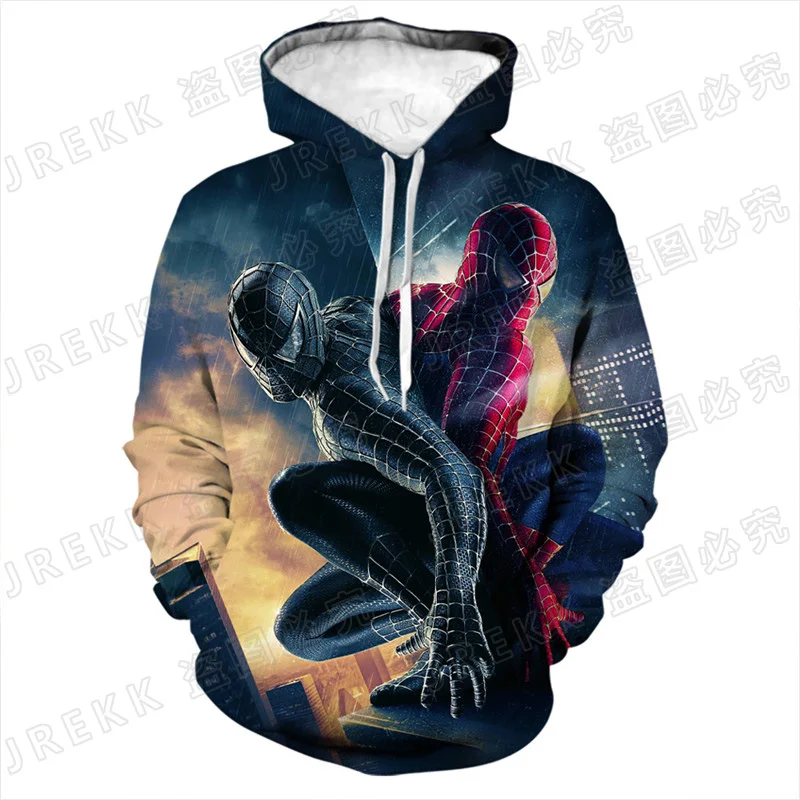 Spiderman 3D Print Hoodies Men Women Children Spider-Man Fashion Sweatshirts Boy Girl Kids Cool Pullover Streetwear Tops | Мужская
