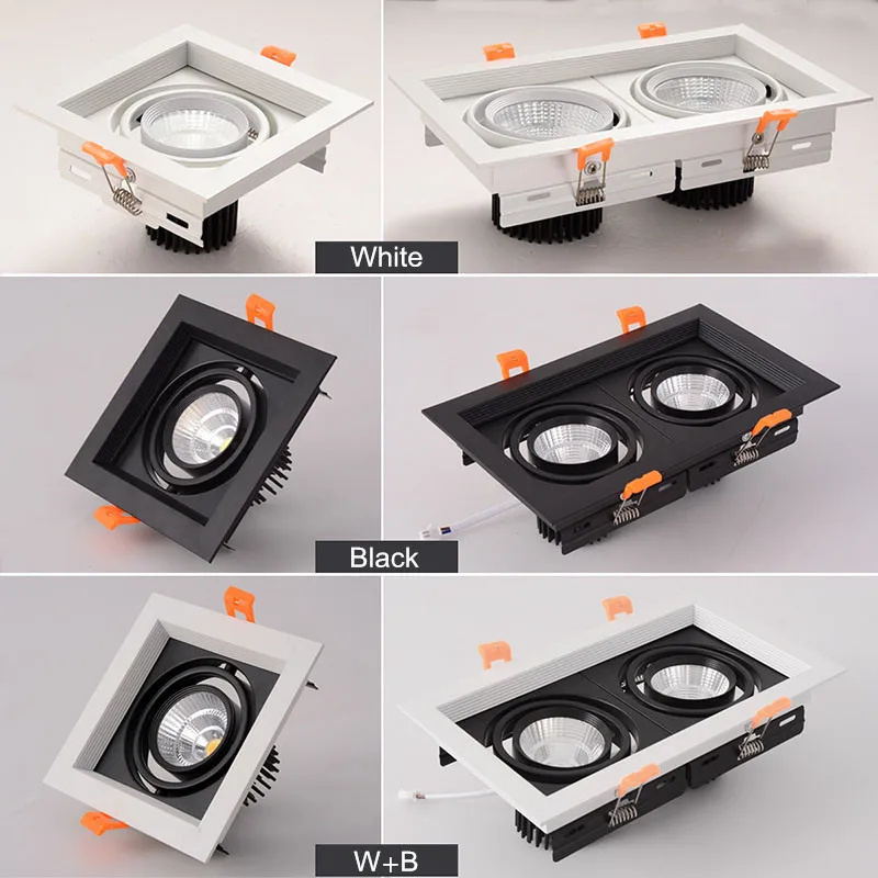 Square Recessed Dimmable COB LED Downlights 10W 20W 30W Ceiling Spot Lights AC85-265V Lamps Indoor Lighting | Лампы и освещение