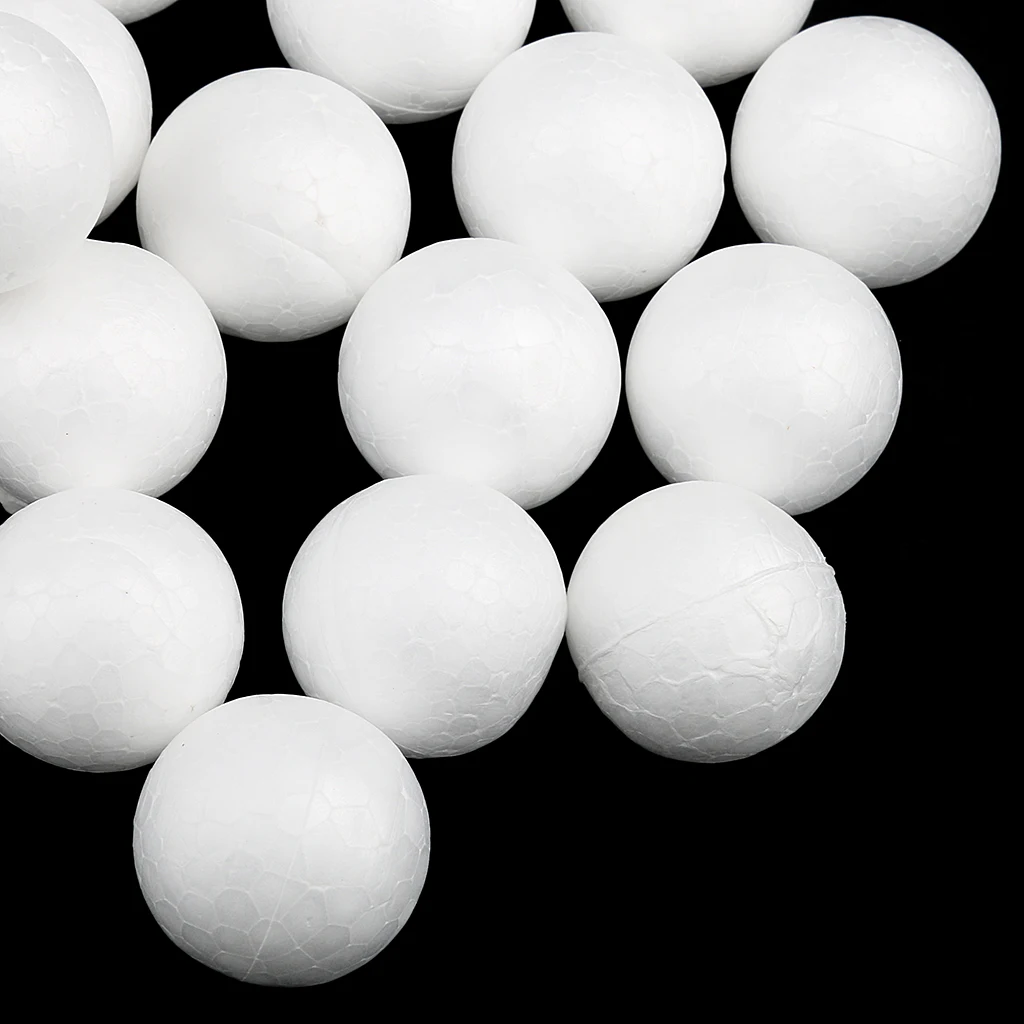 100pcs 25mm White Modelling Craft Polystyrene Foam Balls Kids DIY Decoration for model making and other kinds of crafts - купить по