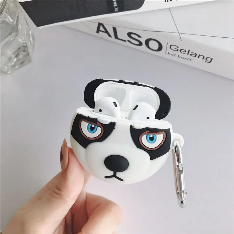 Чехол для Apple AirPods с милым рисунком собаки корги Хаски бульдога беспроводные