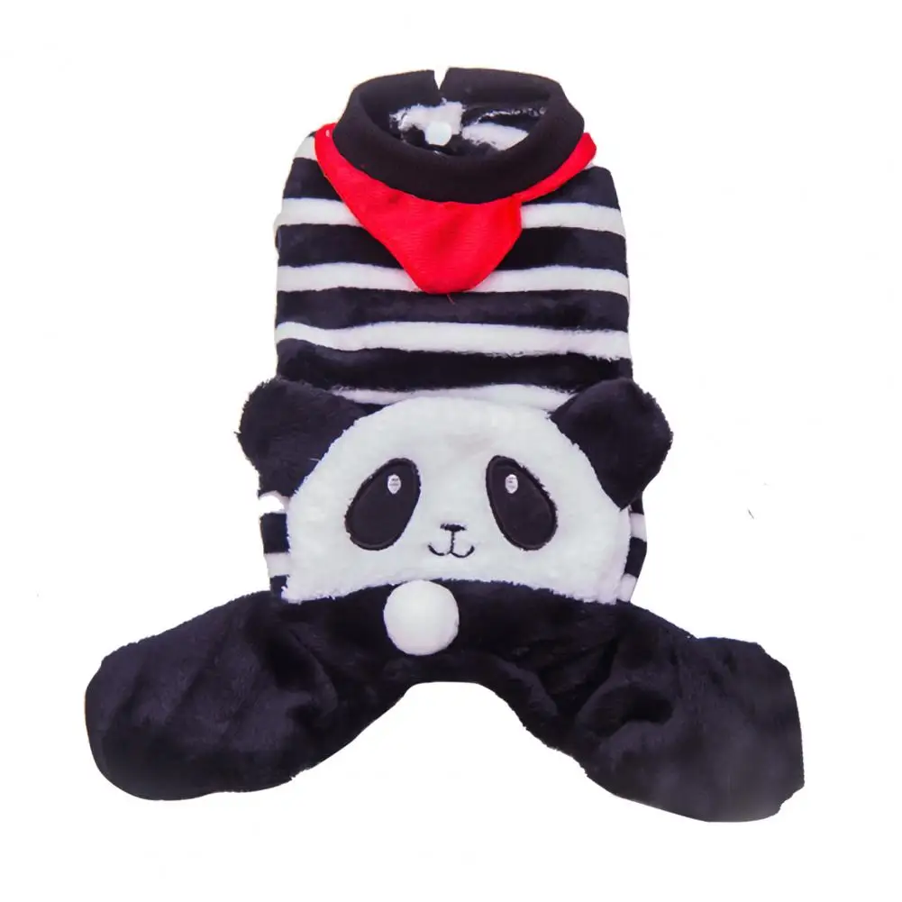 

Winter Panda Coat Breathable Beautify Stripe Dog Warm Panda Costume for Home