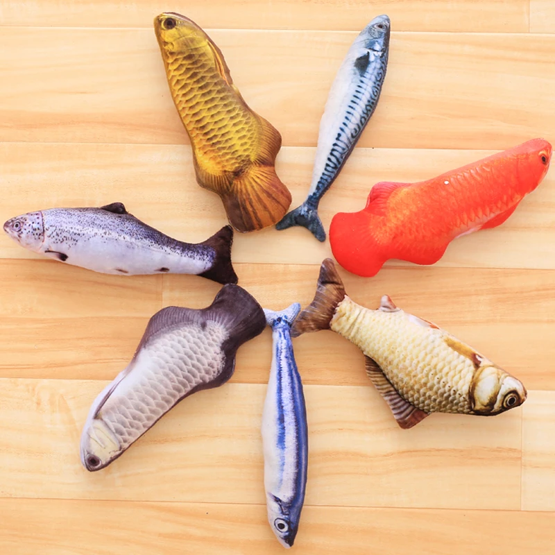 

Cat Toys Simulated Fish Pet Supplies Plush Catnip Fish Kitten Carp Cat Teaser