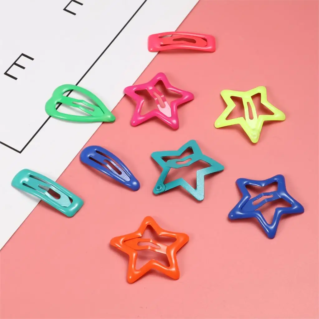 

Beautiful Kids Pentagram Hair Clips Glitter Clips Butterfly Colors Girls Children Asymptotic Color Candy Color Star Muti-shape