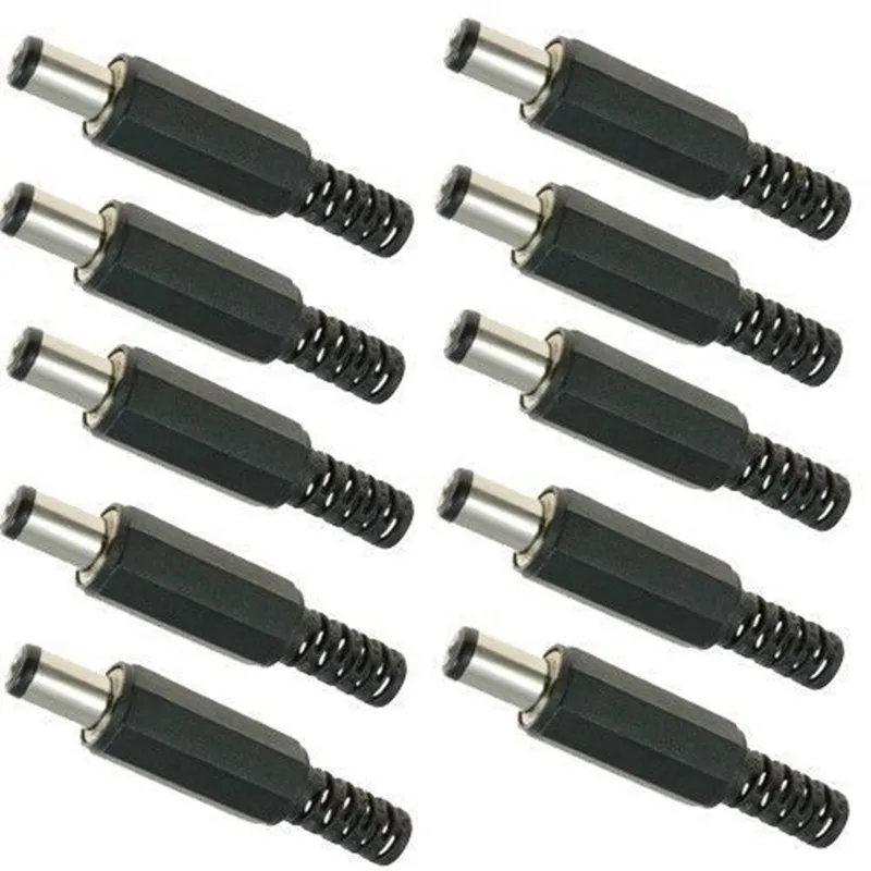 50 шт. разъем питания для ноутбука 9 мм 2 1 x 5 мм|male power plug|male connectormale dc connector |