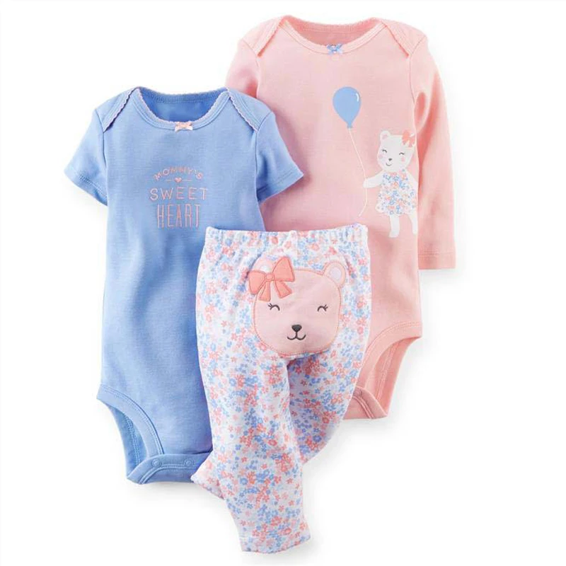 Детские костюмы комплекты Bebes одежды набор для новорожденных с героями