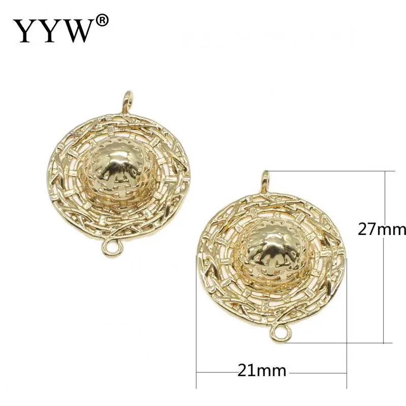 18 Pcs/Lot 21x27mm Gold Charms Pendant Bracelet Connectors For Diy Necklace Bracelet Jewelry Making Handmade Accessories