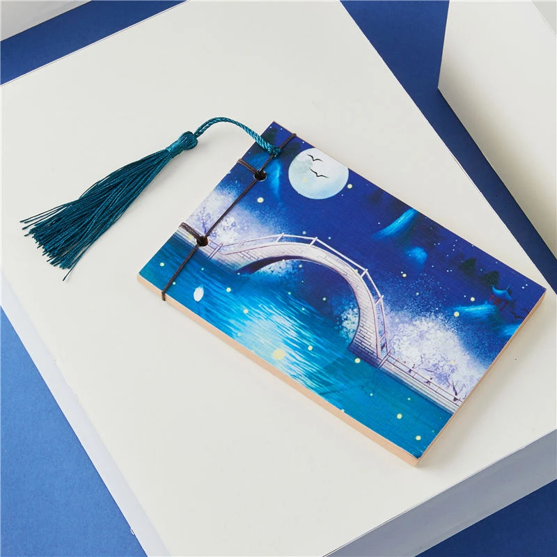 Bullet Journal записная книжка еженедельник канцелярский магазин школьный китайский стиль с кисточками ретро Блокнот ручной работы 016007 - Цвет: 6