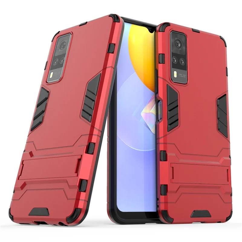 Phone Case For Vivo Y31 Case Shockproof Hard Armor Phone Holder Bumper Stand Cover For Vivo Y31 Cover For Vivo Y31 Fundas 6.58