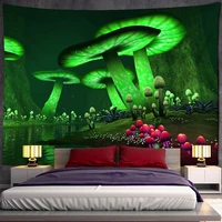 psychedelic mushroom tapestry fantasy wave starry sky tapiz hippie wall hanging bedroom living room home decor